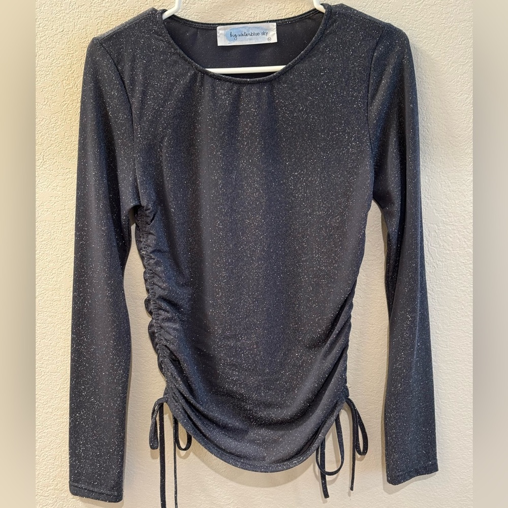 Lizard Thicket | Black Sparkly Long Sleeve
